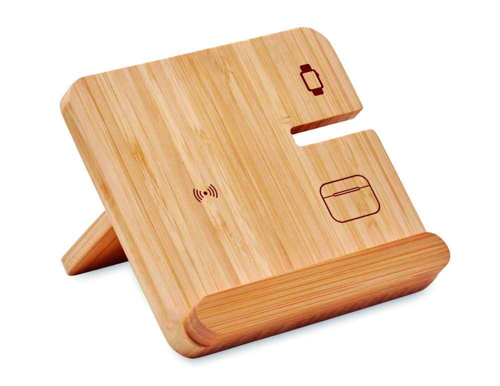 Logotrade reklaamkingituse foto: BOOGAR kolm ühes 15 W juhtmeta laadija